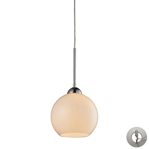 Cassandra 1 Light Pendant In Polished Chrome With Adapter Kit