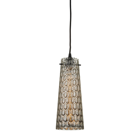 Jerard 1 Light Pendant In Oil Rubbed Bronze And Mercury Glass