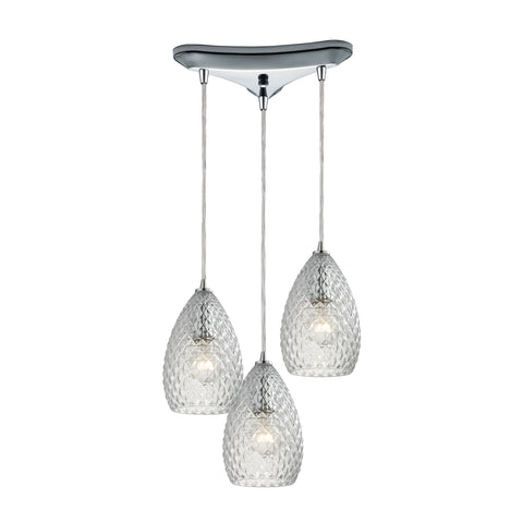 Geval 3 Light Pendant In Polished Chrome