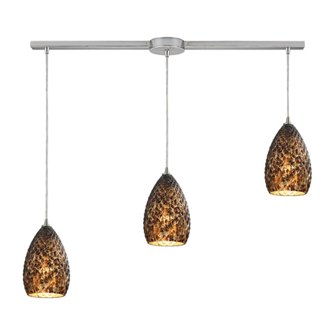 Geval 3 Light Pendant In Satin Nickel