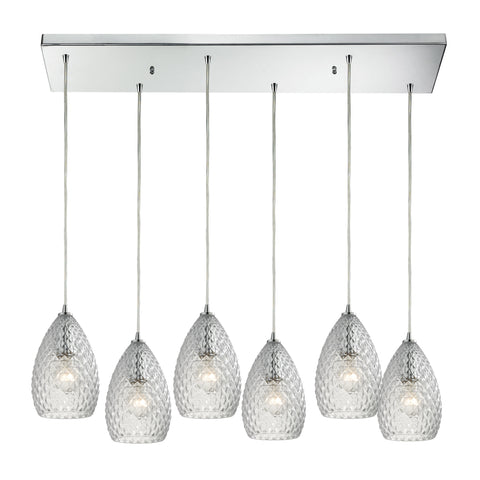 Geval 6 Light Pendant In Polished Chrome