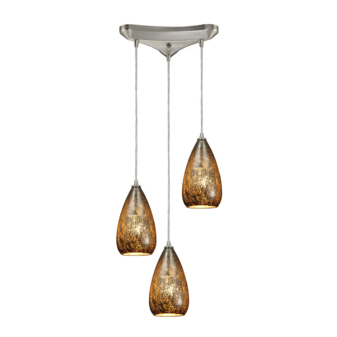 Karma 3 Light Pendant In Satin Nickel