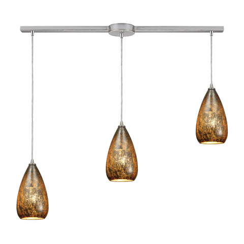 Karma 3 Light Pendant In Satin Nickel