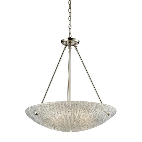 Luminese 4 Light Pendant In Satin Nickel
