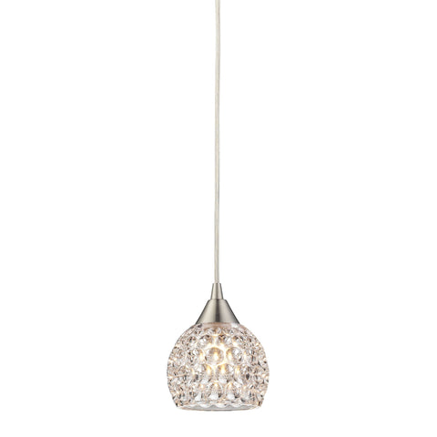 Kersey 1 Light Pendant In Satin Nickel