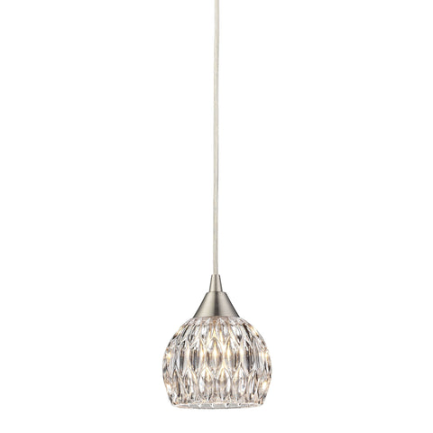 Kersey 1 Light Pendant In Satin Nickel