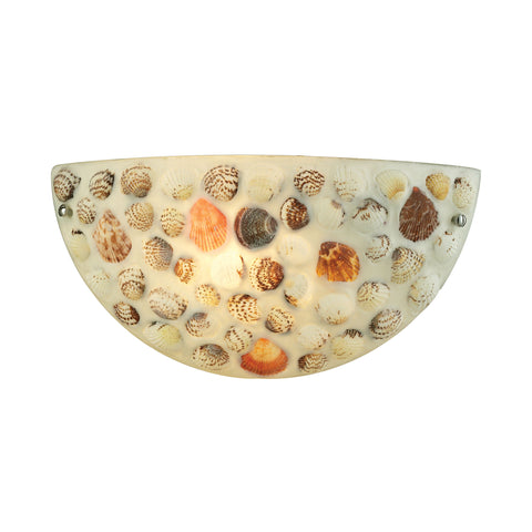 Shells 1 Light Wall Sconce In Polished Chrome