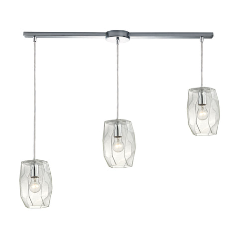 Geometrics 3 Light Pendant In Polished Chrome