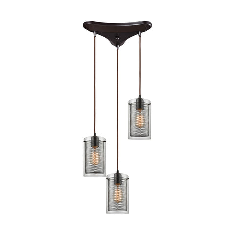 Brant 3 Light Pendant In Oil Rubbed Bronze