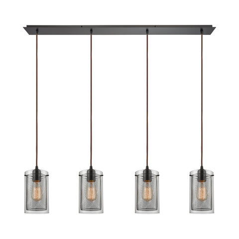 Brant 4 Light Pendant In Oil Rubbed Bronze