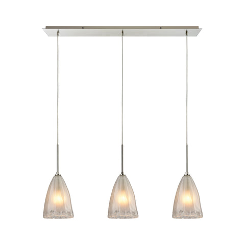 Calipsa 3 Light Pendant In Satin Nickel