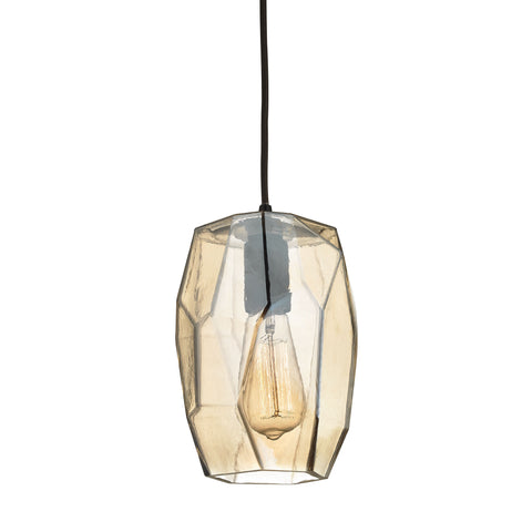 Geometrics 1 Light Pendant In Oil Rubbed Bronze