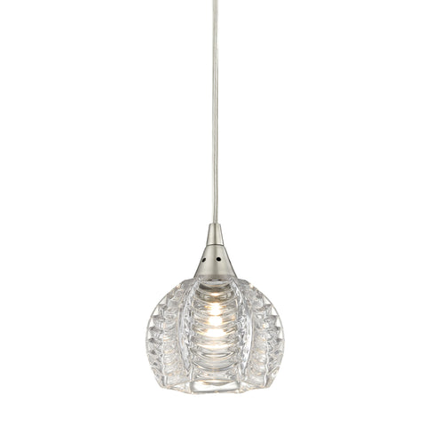 Kersey 1 Light Pendant In Satin Nickel