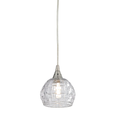 Kersey 1 Light Pendant In Satin Nickel