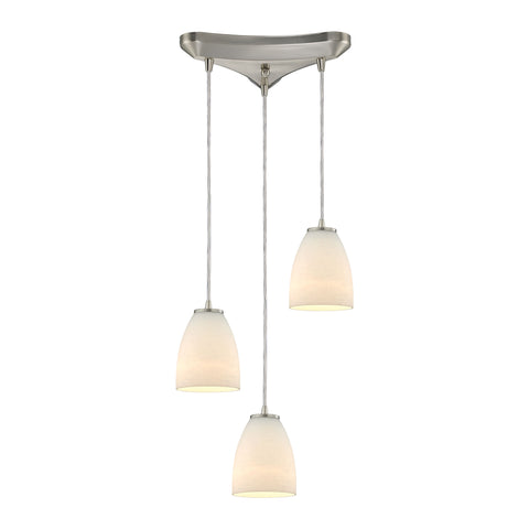 Sandstorm 3 Light Pendant In Satin Nickel