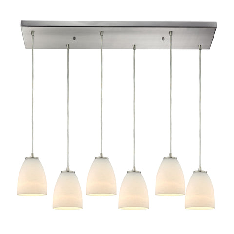 Sandstorm 6 Light Pendant In Satin Nickel