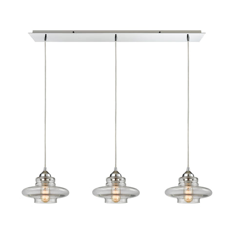 Orbital 3 Light Pendant In Polished Chrome