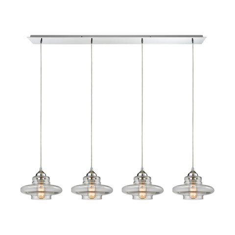 Orbital 4 Light Pendant In Polished Chrome