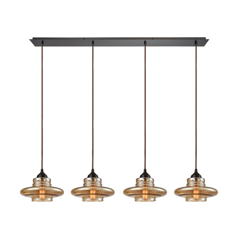 Orbital 4 Light Pendant In Oil Rubbed Bronze