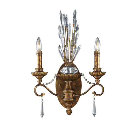 Senecal 2 Light Wall Sconce In Spanish Bronze