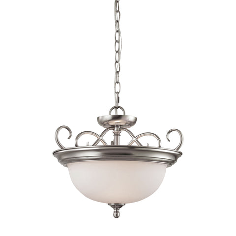 Chatham 2 Light Convertible Semi Flush In Brushed Nickel