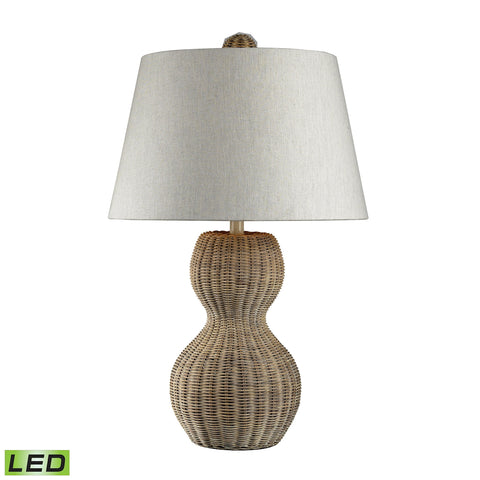 Sycamore Hill Rattan LED Table Lamp in Light Natural Finish