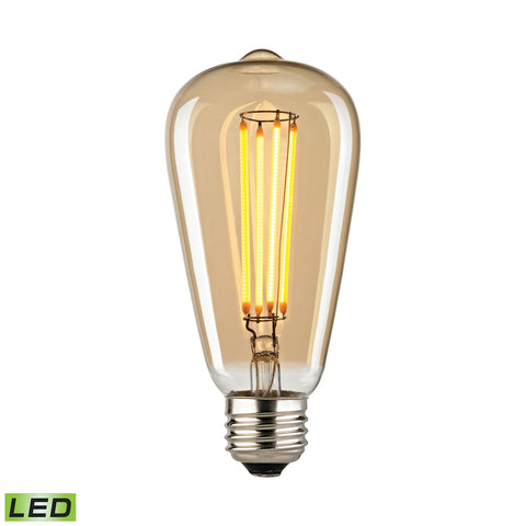 Filament Medium LED Bulb With Light Gold Tint