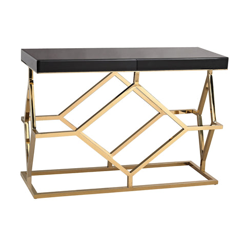 Deco Console Table In Black And Gold