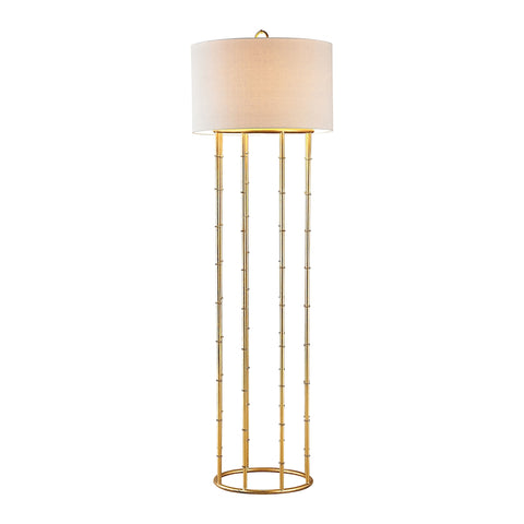 Brunei 1 Light Floor Lamp In Gold Leaf