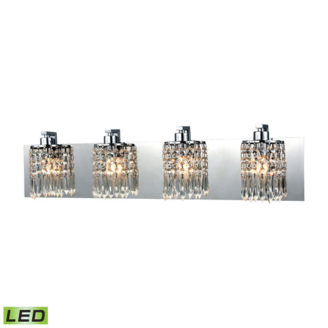 Optix 4 Light LED Vanity In Polished Chrome