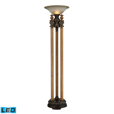 Athena 1 Light LED Torchiere Floor Lamp In Athena Bronze
