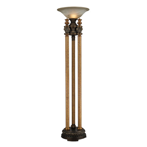 Athena 1 Light Torchiere Floor Lamp In Athena Bronze