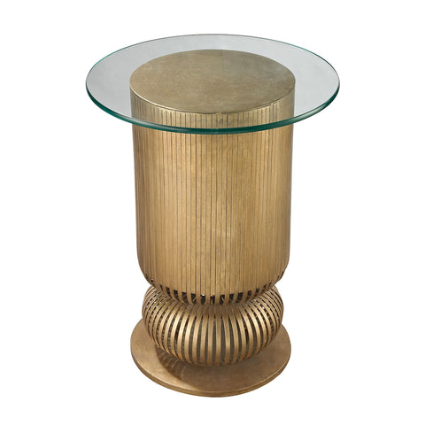 Sock Bun Side Table In Gold Leaf