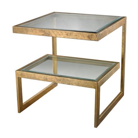 Key Side Table In Gold Leaf