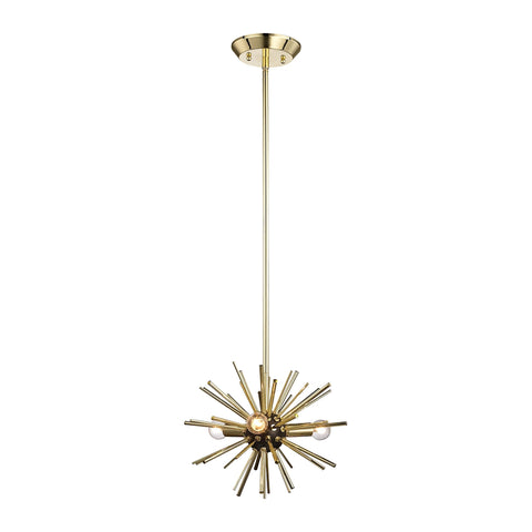 Starburst 3 Light Pendant In Gold