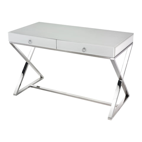 White Glass Desk