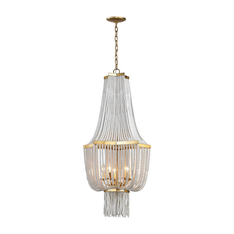 Chaumont 5 Light Chandelier In Antique Gold Leaf