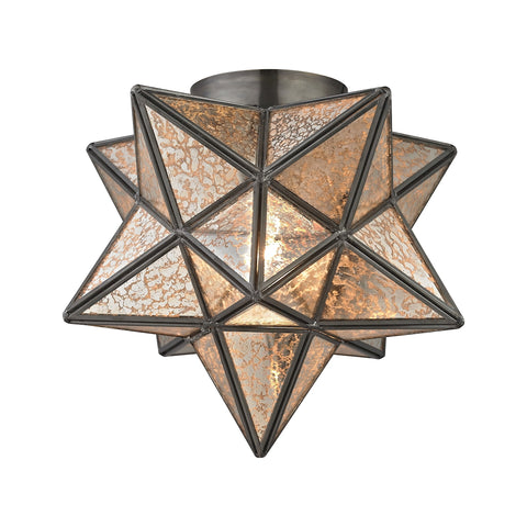 Moravian Star Flush Mount - Bronze