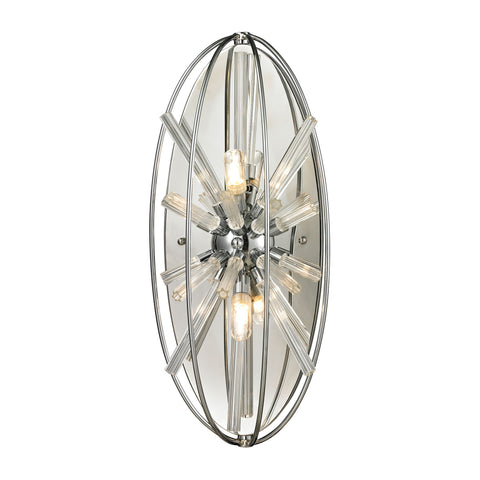 Twilight 2 Light Wall Sconce In Polished Chrome