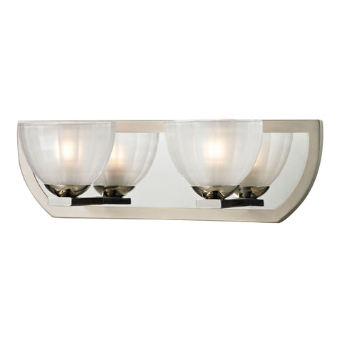Sculptive 2 Light Vanity In Polished Chrome