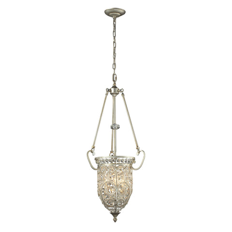 Andalusia 3 Light Pendant In Aged Silver