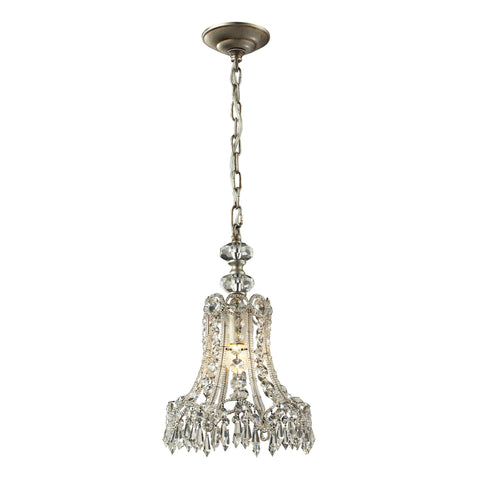 Sasha 1 Light Penant In Aged Silver