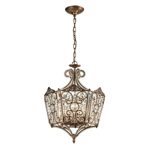Villegosa 8 Light Pendant In Spanish Bronze