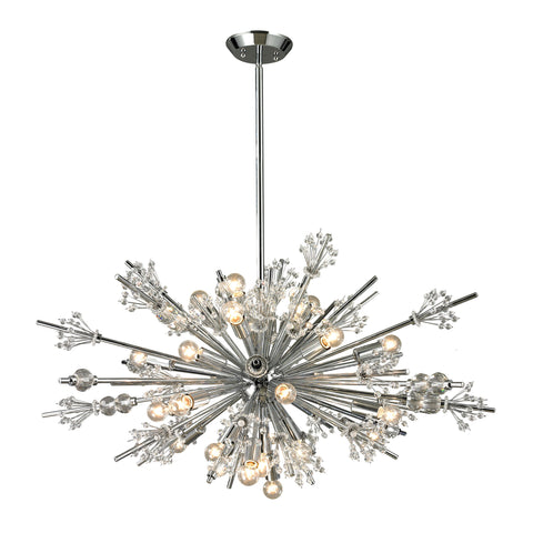 Starburst 24 Light Chandelier In Polished Chrome