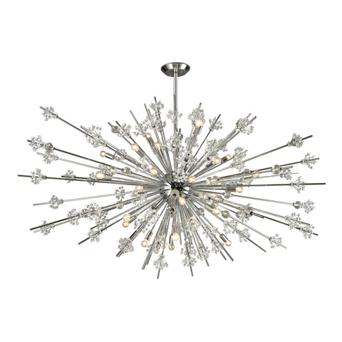 Starburst 31 Light Chandelier In Polished Chrome