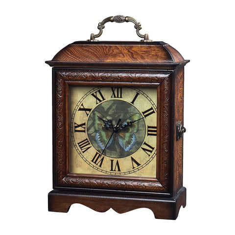Green Butterfly Clock