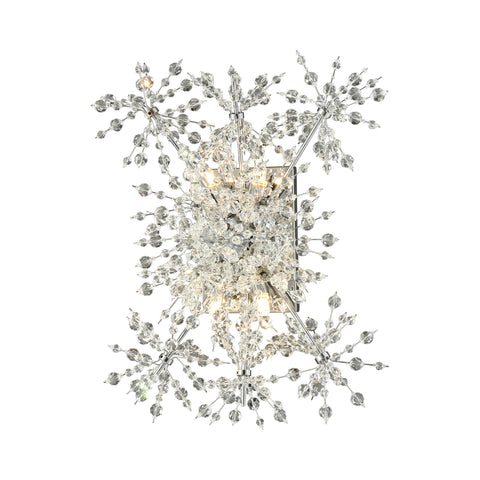 Snowburst 4 Light Wall Sconce In Polished Chrome