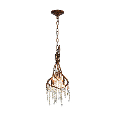 Elia 1 Light Pendant In Spanish Bronze