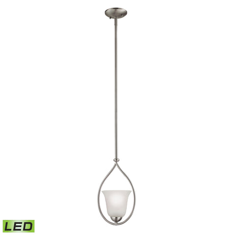 Conway 1 Light LED Pendant In Brushed Nickel