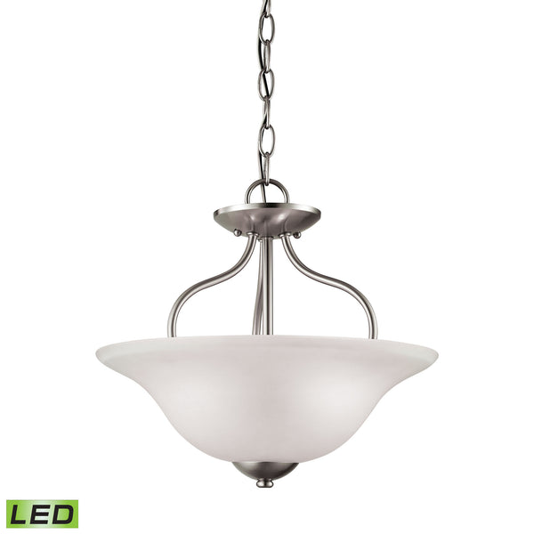Conway 2 Light LED Semi Flush In Brushed Nickel